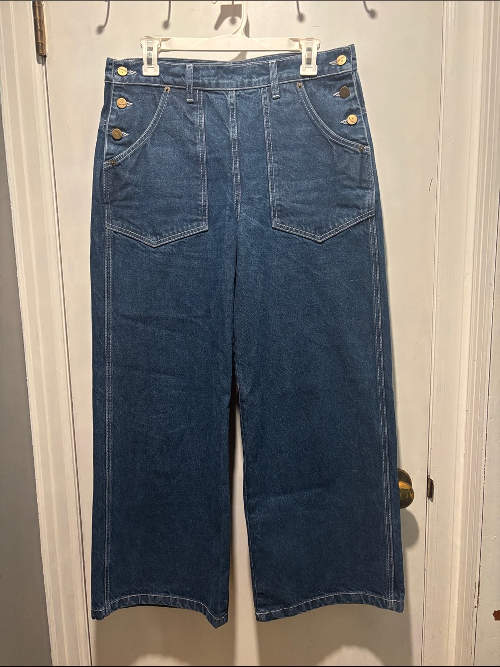Rudy Jude Dark Blue Wide Leg Flare Jeans